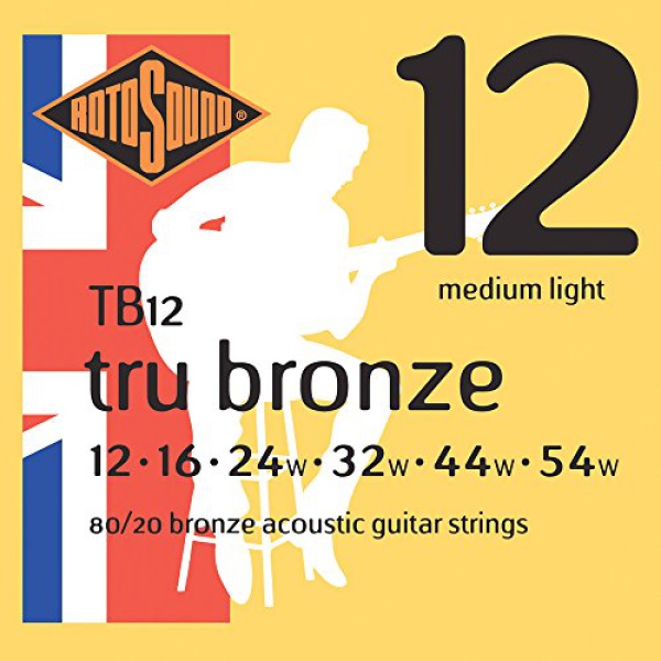 Rotosound TB12 Tru Bronze 80 20 Medium Light Bronze Acoustic