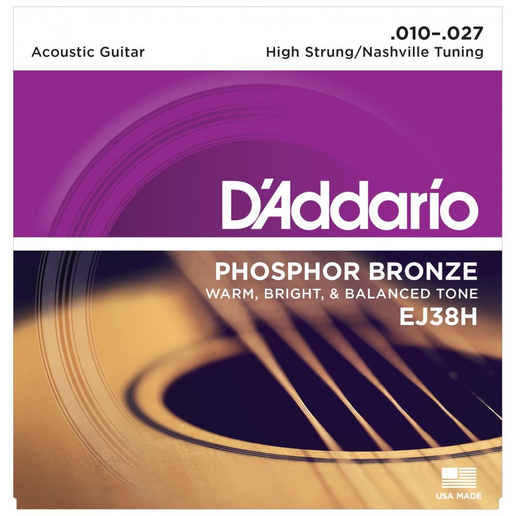 D Addario EJ38H Phosphor High Strung Nashville Tuning 10 27 CC