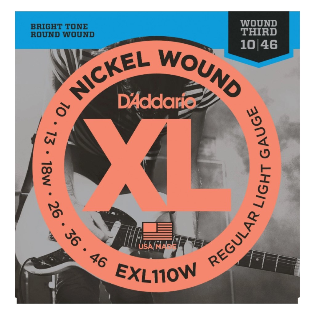 D Addario EXL110W Nickel Wound Regular Light Wound Third 10 46